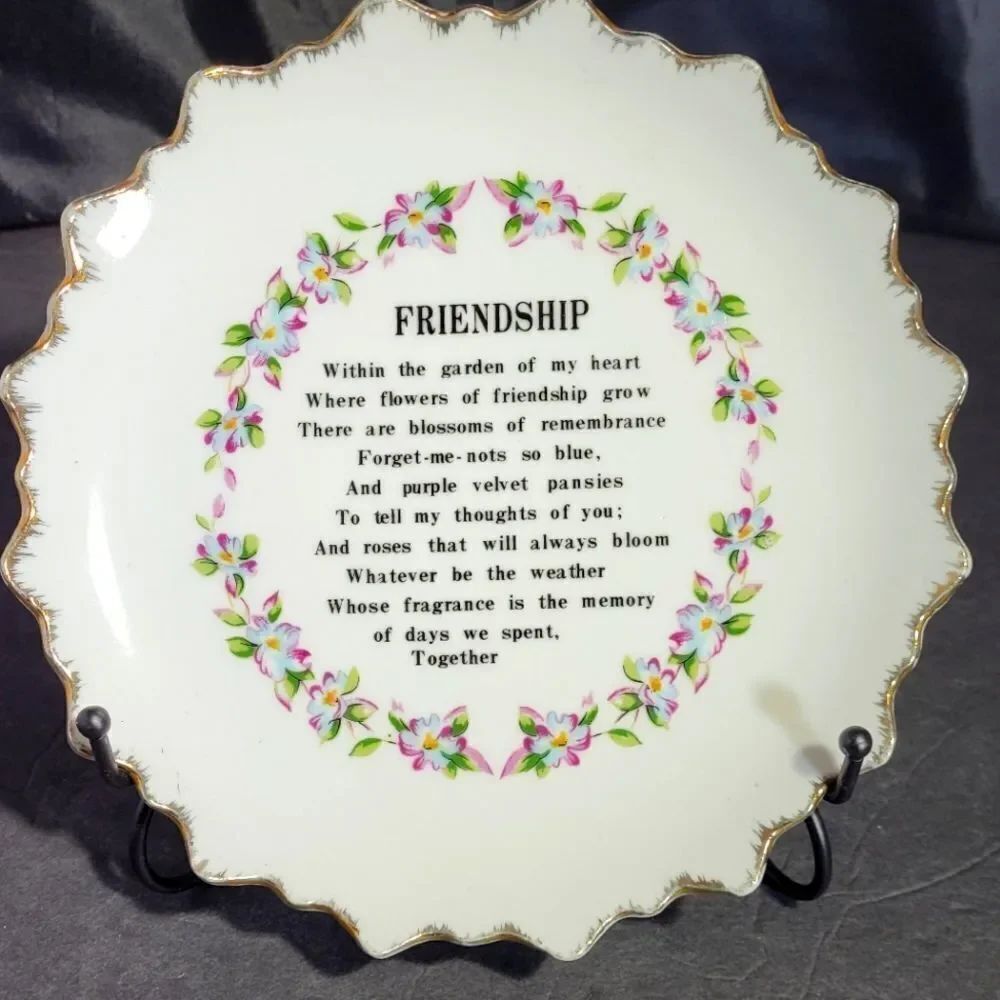 FRIENDSHIP COLLECTION PLATE VINTAGES 1950'S BRADLEY EXCLUSIVES JAPAN VINTAGES